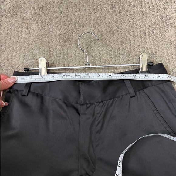 Zara women’s  silk top cropped Sz M Black cargo  Pants xs Set - Picture 7 of 13